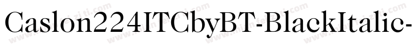 Caslon224ITCbyBT-BlackItalic字体转换