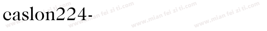 caslon224字体转换