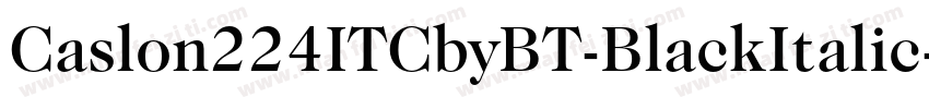 Caslon224ITCbyBT-BlackItalic字体转换