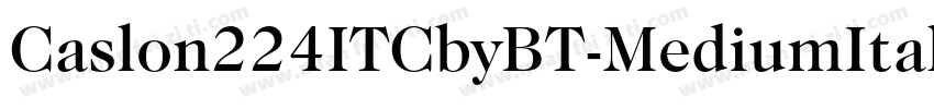Caslon224ITCbyBT-MediumItalic字体转换