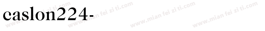 caslon224字体转换