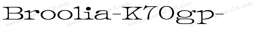 Broolia-K70gp字体转换