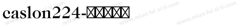 caslon224字体转换