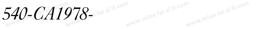 540-CA1978字体转换