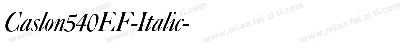 Caslon540EF-Italic字体转换