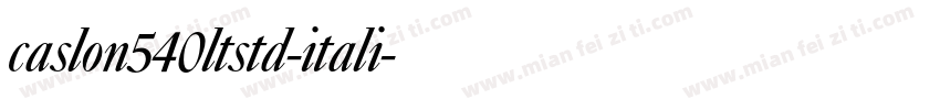 caslon540ltstd-itali字体转换