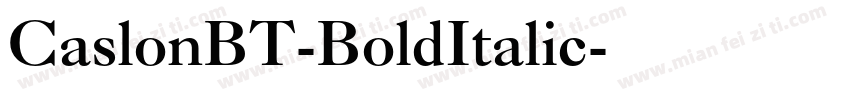 CaslonBT-BoldItalic字体转换