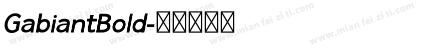 GabiantBold字体转换