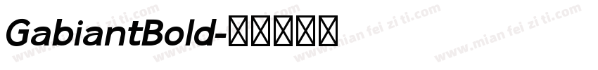 GabiantBold字体转换