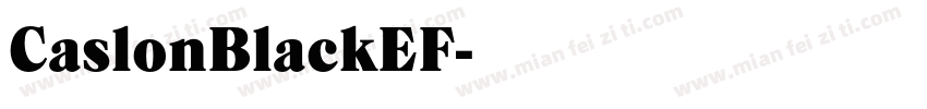 CaslonBlackEF字体转换