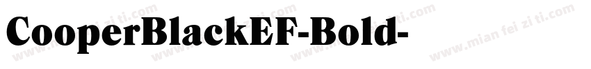 CooperBlackEF-Bold字体转换