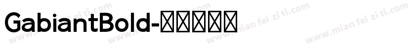 GabiantBold字体转换