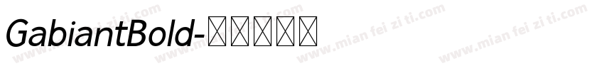 GabiantBold字体转换