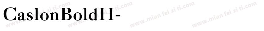 CaslonBoldH字体转换