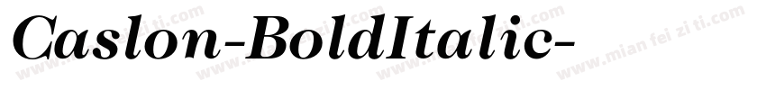 Caslon-BoldItalic字体转换