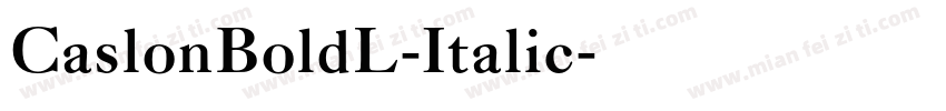 CaslonBoldL-Italic字体转换