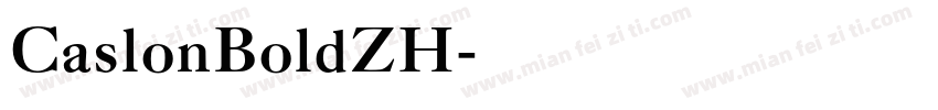 CaslonBoldZH字体转换