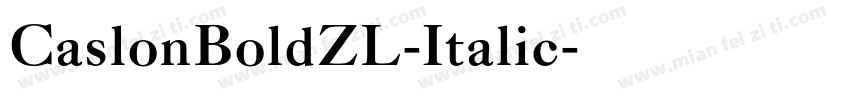 CaslonBoldZL-Italic字体转换