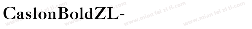 CaslonBoldZL字体转换