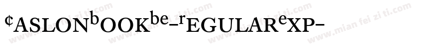 CaslonBookBE-RegularExp字体转换