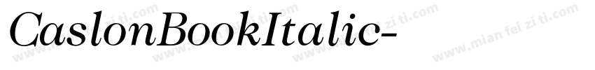 CaslonBookItalic字体转换