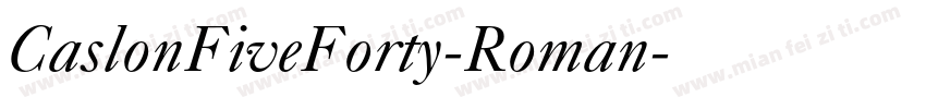 CaslonFiveForty-Roman字体转换
