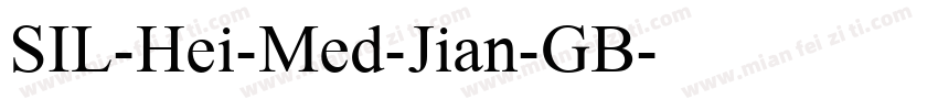 SIL-Hei-Med-Jian-GB字体转换