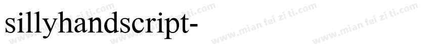 sillyhandscript字体转换