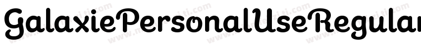 GalaxiePersonalUseRegular-ZVEXZ字体转换
