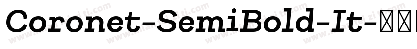 Coronet-SemiBold-It字体转换