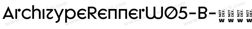 ArchitypeRennerW05-B字体转换