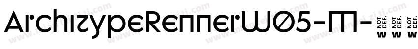 ArchitypeRennerW05-M字体转换