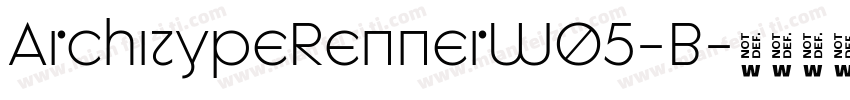 ArchitypeRennerW05-B字体转换