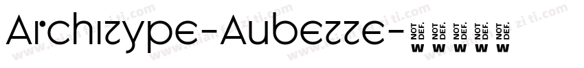 Architype-Aubette字体转换