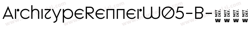 ArchitypeRennerW05-B字体转换