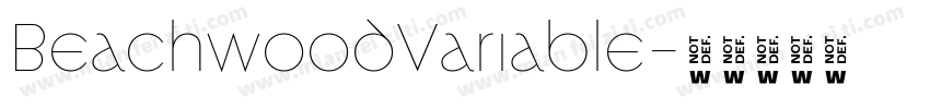 BeachwoodVariable字体转换