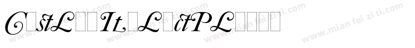 CaslonItalicPlain字体转换