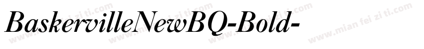 BaskervilleNewBQ-Bold字体转换