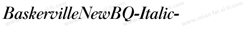 BaskervilleNewBQ-Italic字体转换