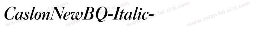 CaslonNewBQ-Italic字体转换