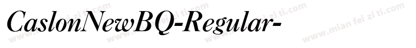 CaslonNewBQ-Regular字体转换
