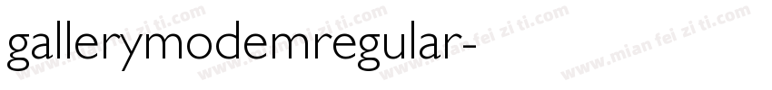 gallerymodemregular字体转换