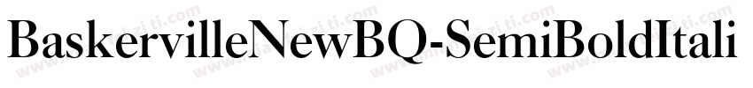 BaskervilleNewBQ-SemiBoldItalic字体转换