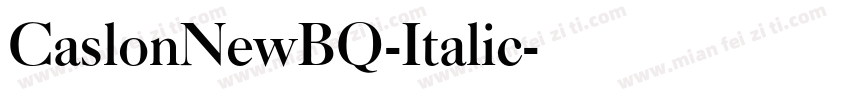 CaslonNewBQ-Italic字体转换