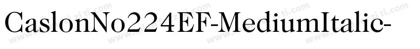CaslonNo224EF-MediumItalic字体转换