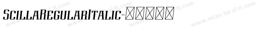 ScillaRegularItalic字体转换