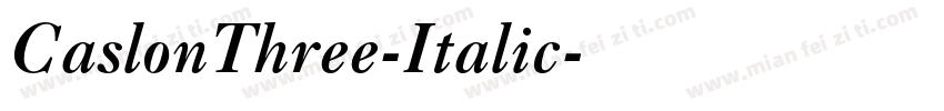 CaslonThree-Italic字体转换