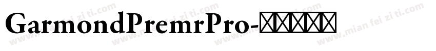 GarmondPremrPro字体转换