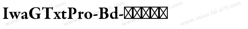 IwaGTxtPro-Bd字体转换
