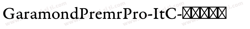 GaramondPremrPro-ItC字体转换
